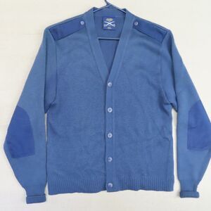 Military Equipment Wool Blend Sweater Mens 46L Large Blue Cardigan British